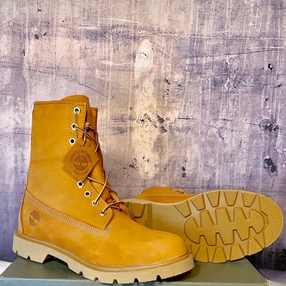 TIMBERLAND MEN'S 8 IN. BASIC WORK BOOTS WHEAT - Picture 2 of 8